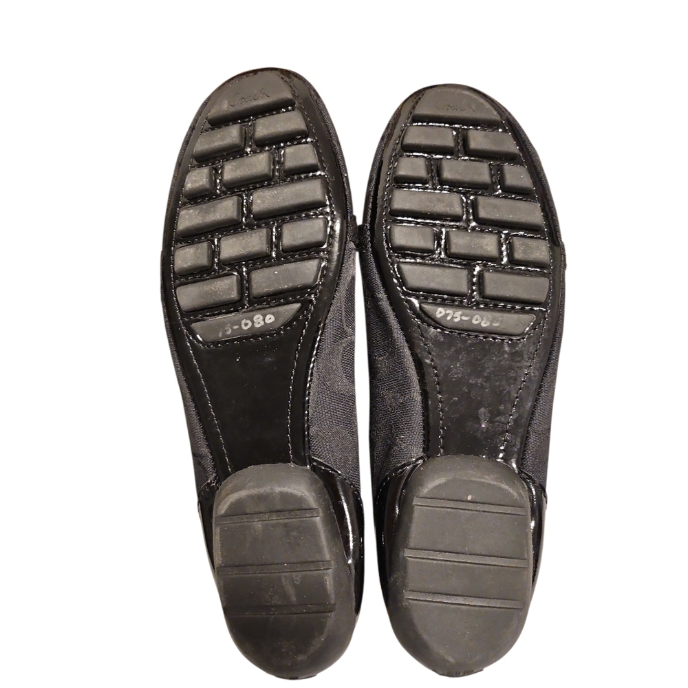 Coach Black Leather Slip-On Flats - Picture 6 of 6